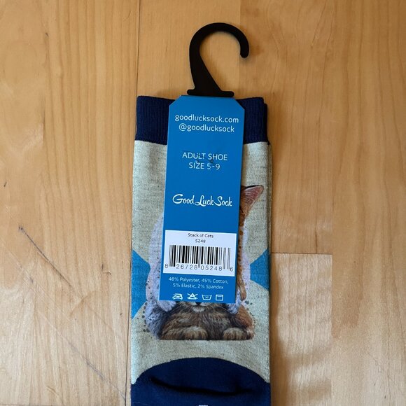 Good Luck Socks NWT Cats Adult Size 5-9 - Picture 4 of 4